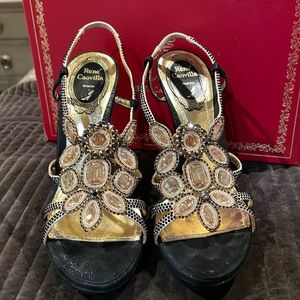 Rene Caovilla glitter bottom pumps